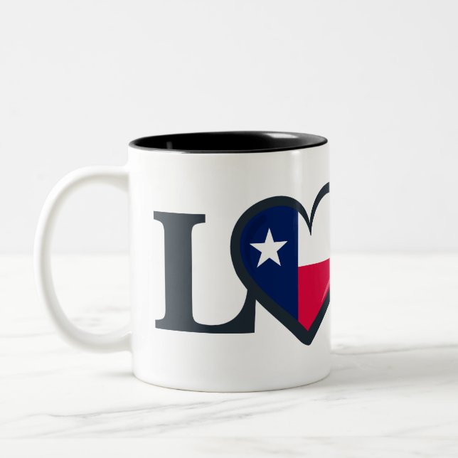 Texas-Liebe Zweifarbige Tasse (Links)