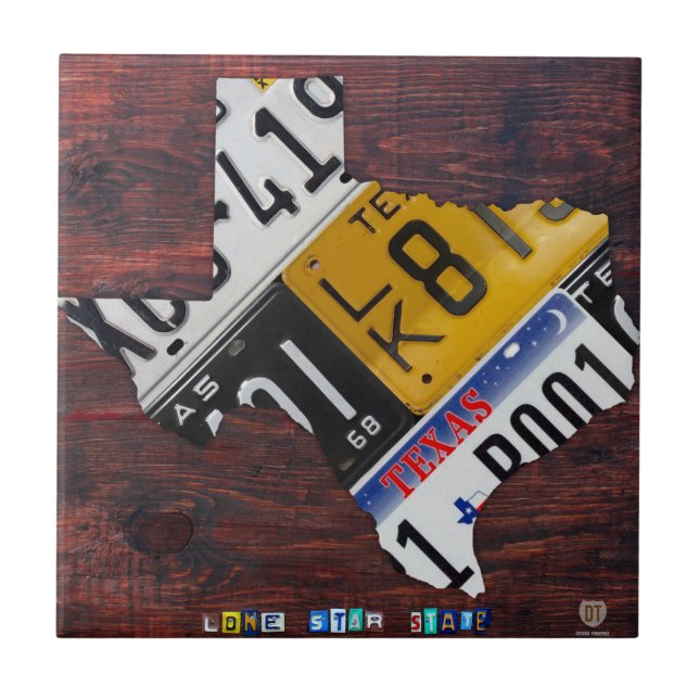 Texas-Lizenz-Platten-Karten-Keramik-Fliese V2 Fliese (Vorderseite)