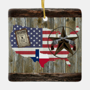 Texas Lone Star Dueling Pistolen am meisten Gewoll Keramikornament