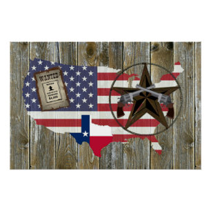 Texas Lone Star Dueling Pistolen am meisten Gewoll Poster