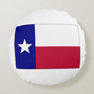 Texas-Lone-Star-Flagge Rundes Kissen