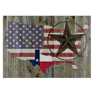 Texas Lone Star - Flaggenplan Schneidebrett