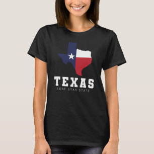 Texas, Lone Star Staat, Flag Karte Frauen schwarz T-Shirt