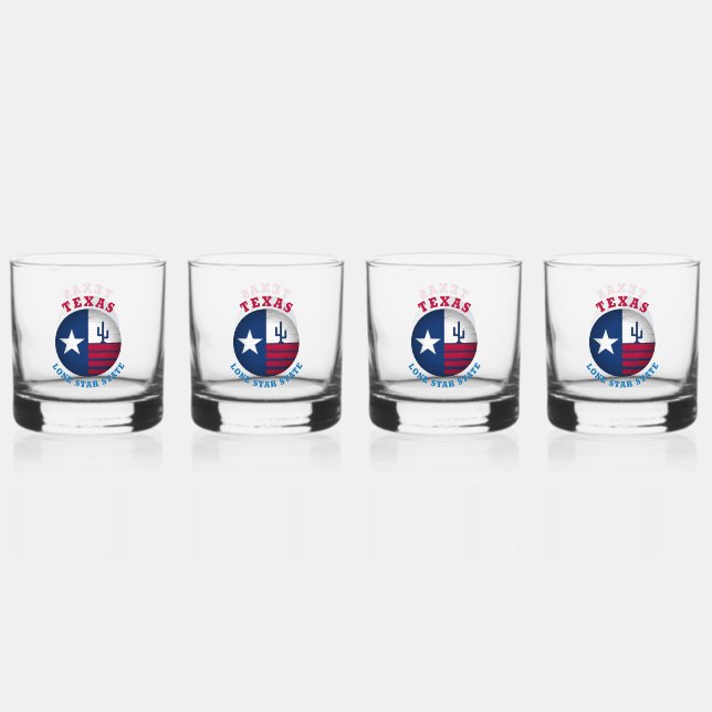 TEXAS-LONE-STAR-STAAT WHISKYGLAS (Vorderseite)