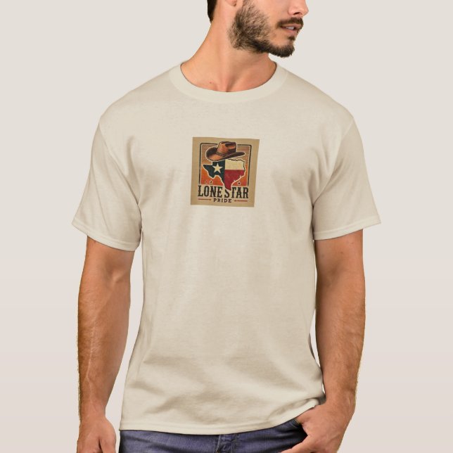 Texas Lone Star Staatsstolz T - Shirt (Vorderseite)
