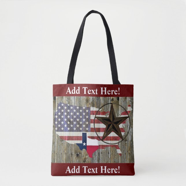Texas Lone Star State Flag Karte Gesamtpaket Tasche (Vorderseite)