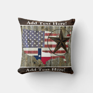 Texas Lone Star State Flag Karte Kopfkissen Kissen