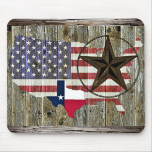 Texas Lone Star State Flag Map Maus Pad Mousepad