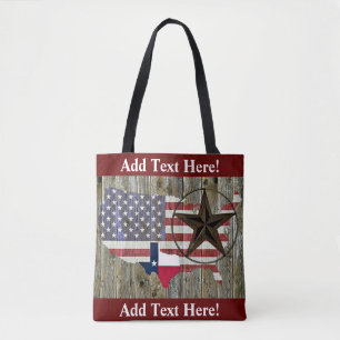 Texas Lone Star State Flag Map Sac fourre-tout