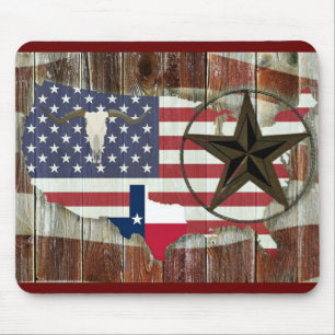 Texas Lone Star Texas Long Horn Mousepad