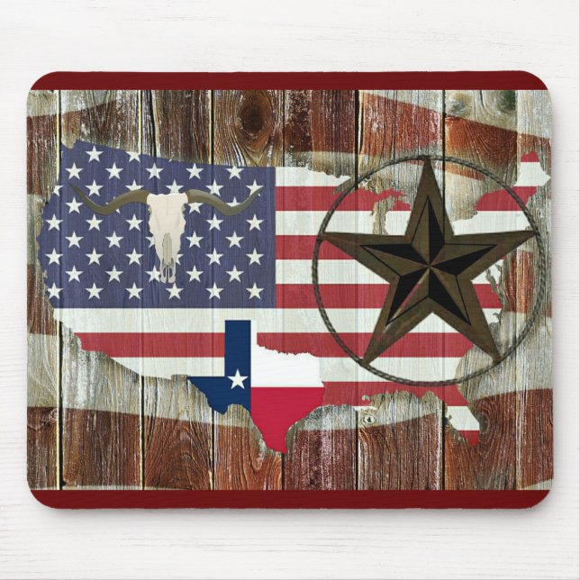 Texas Lone Star Texas Long Horn Mousepad (Vorne)