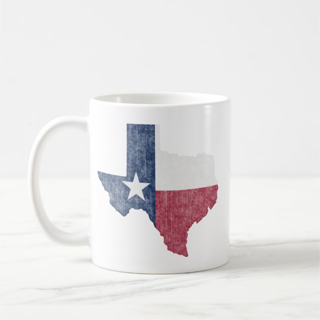 Texas Lone Star Vintag Austin Dallas Houston Kaffeetasse (Links)
