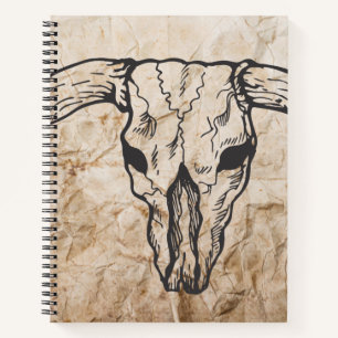 Texas Longhorn Bull Skull Notizbuch