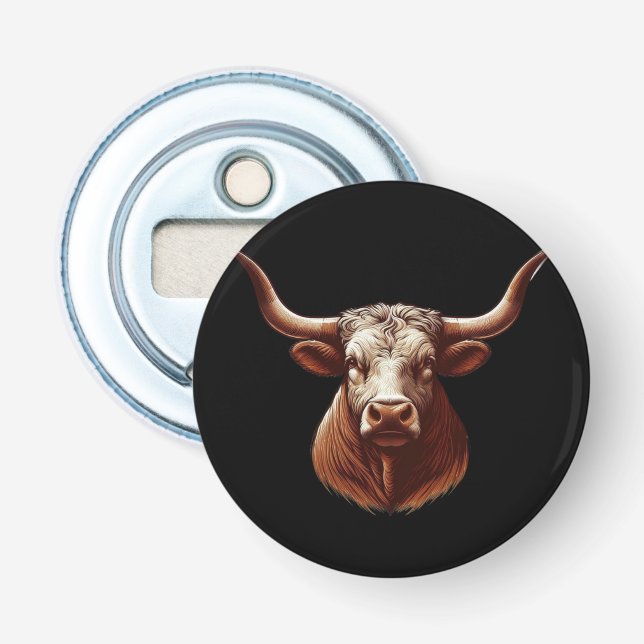 Texas Longhorn Flaschenöffner (Vorderseite)