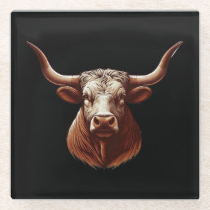 Texas Longhorn Glasuntersetzer