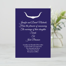 Texas Longhorn Hochzeitseinladung Einladung
