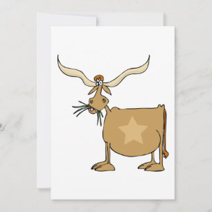 Texas Longhorn Kuh Einladung