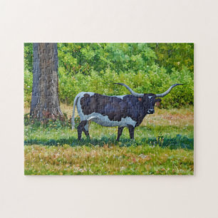 Texas-Longhorn-Kuh-Farm-Rätsel