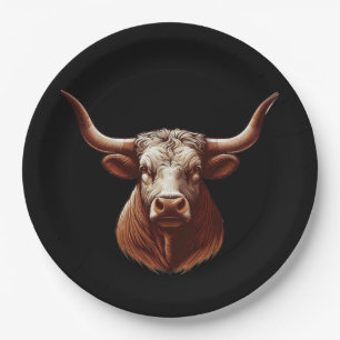 Texas Longhorn Pappteller