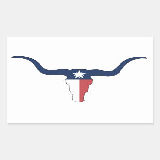 Texas Longhorn Rechteckiger Aufkleber