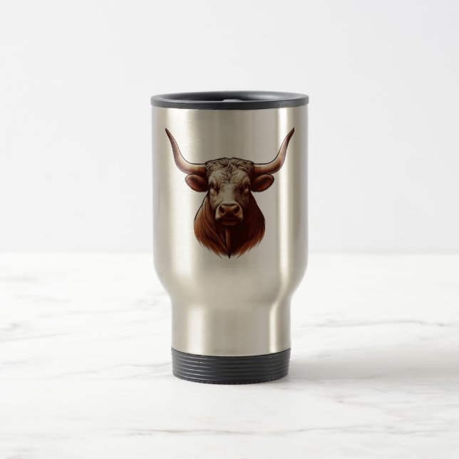 Texas Longhorn Reisebecher (Mittel)