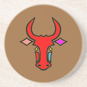 Texas Longhorn Sandstone Untersetzer
