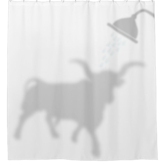 Texas Longhorn Schatten Silhouette Shadow Buddies2 Duschvorhang (Vorderseite)