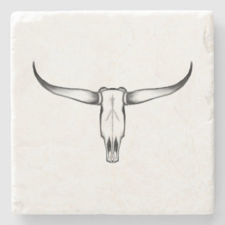 Texas Longhorn Skull Pillow Steinuntersetzer