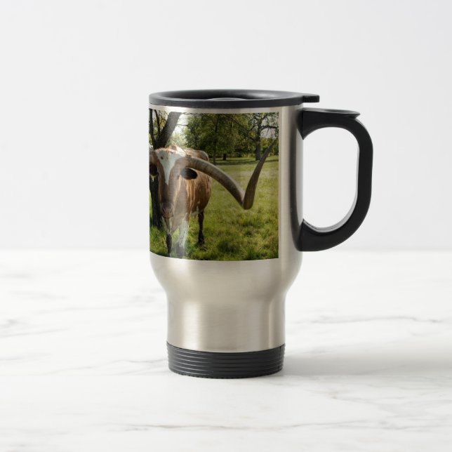 Texas Longhorn Stier Reisebecher (Rechts)