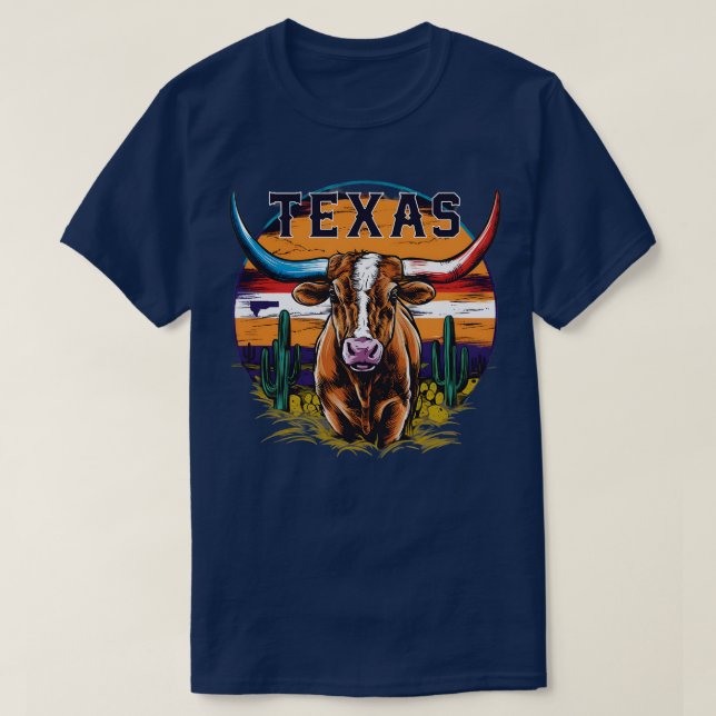 Texas Longhorn T Shirt Design TShirt (Design devant)