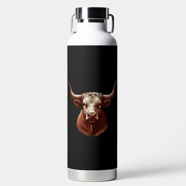 Texas Longhorn Trinkflasche (Vorderseite)