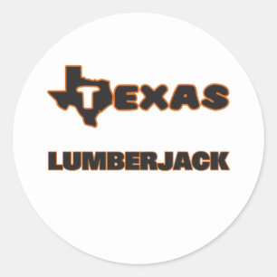 Texas Lumberjack Runder Aufkleber