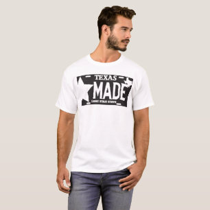Texas machte einzige Stern-Lizenz Platte-Schwarz T-Shirt