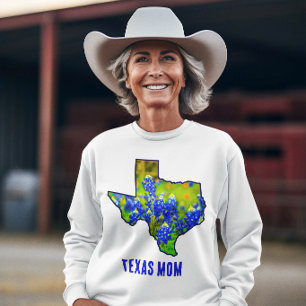 Texas Mama Texas Bluebonnets Floral Sweatshirt