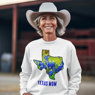 Texas Mama Texas Bluebonnets Floral  Sweatshirt