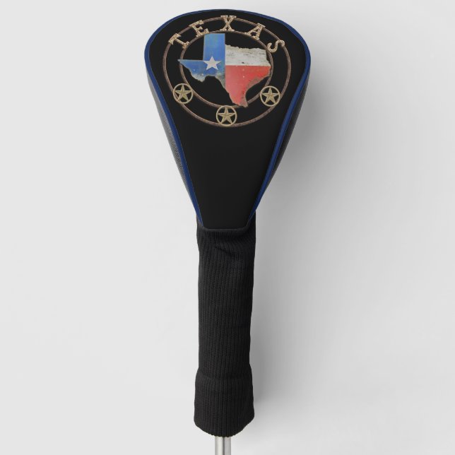 Texas Map Barn Art Golf Headcover (Vorderseite)