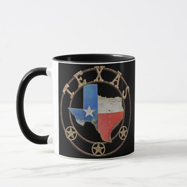 Texas Map Barn Art Tasse (Links)