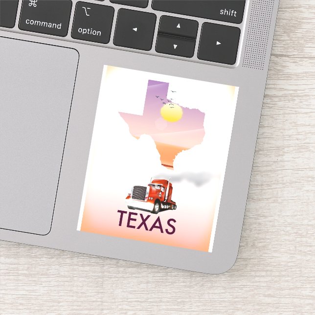 Texas Map Big Rig Aufkleber (Detail)