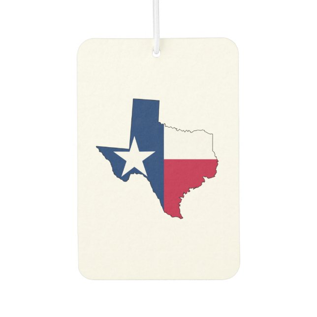 Texas Map Kontur und Flag Autolufterfrischer (Vorderseite)