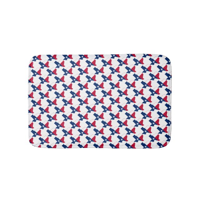 TEXAS MAP Lone Star Staat Decorative Badematte (Vorderseite)