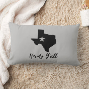 Texas Map Lone Star Staat Howdy Y'all Lendenkissen