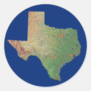 Texas Map Sticker