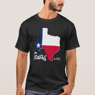 Texas Map USA Staaten Texas Flag Mens Womens Kids T-Shirt