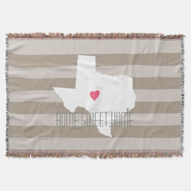 Texas Map Zuhause Staat Liebe mit benutzerdefinier Decke (Vorderseite)