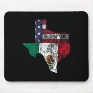 Texas Mexico American Flag Cinco De Mayo Mexiko T Mousepad