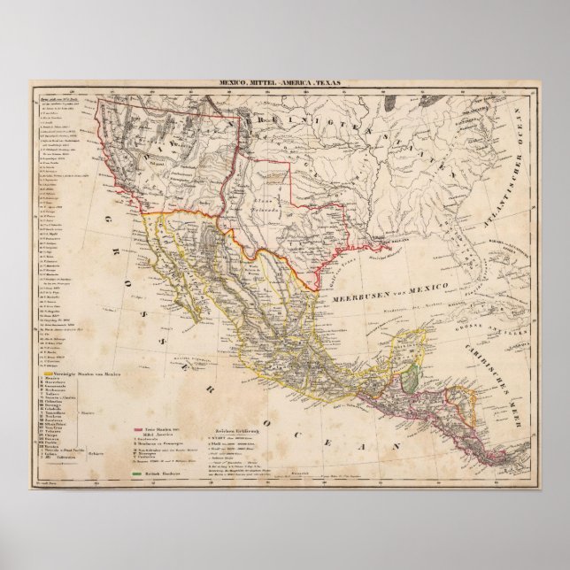 Texas, Mexiko Poster (Vorne)