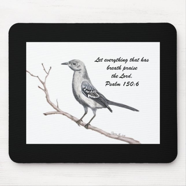 Texas Mockingbird Inspirational Mousepad (Vorne)