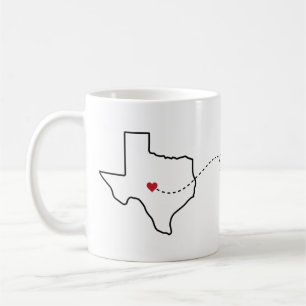Texas nach Deutschland - Heart2Heart Kaffeetasse