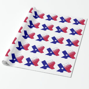 Texas National Flag Map Geschenkpapier