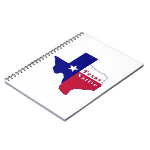 Texas National Flag Map Notizblock